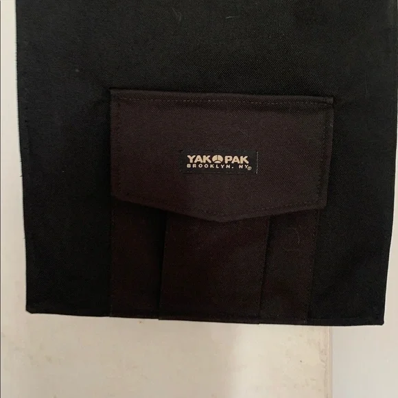 YAK PAK Brooklyn NY Black Slim Crossbody Bag - Picture 5 of 7